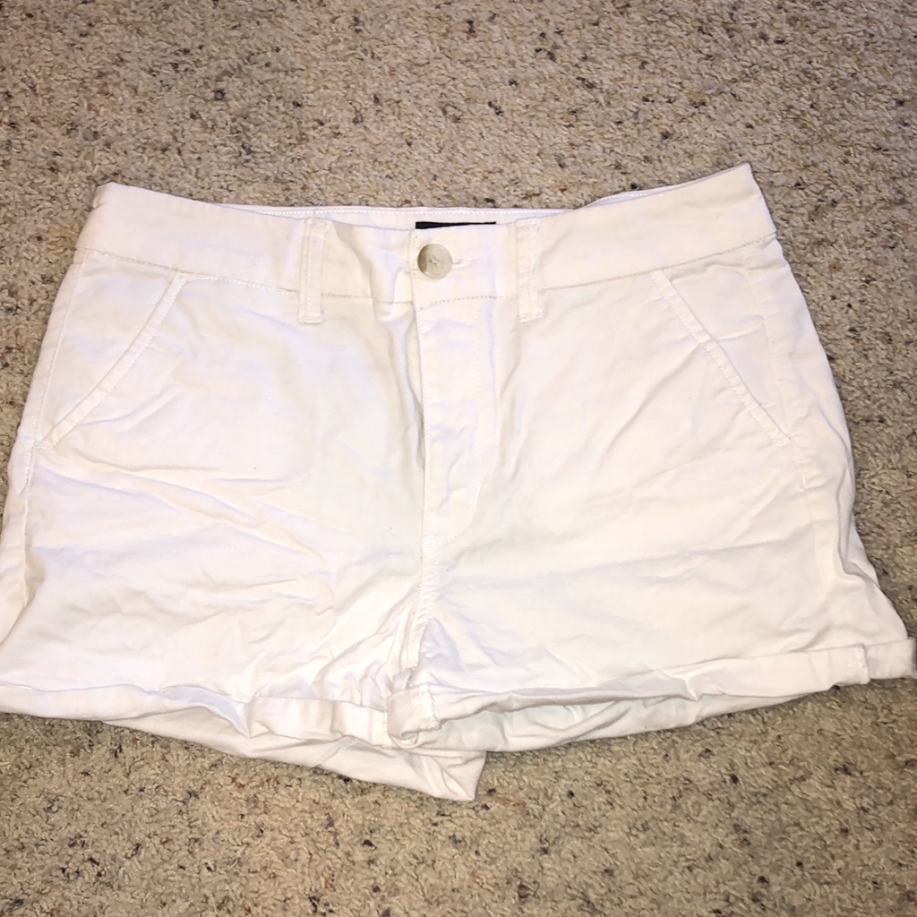 Classic White Cuffed Shorts